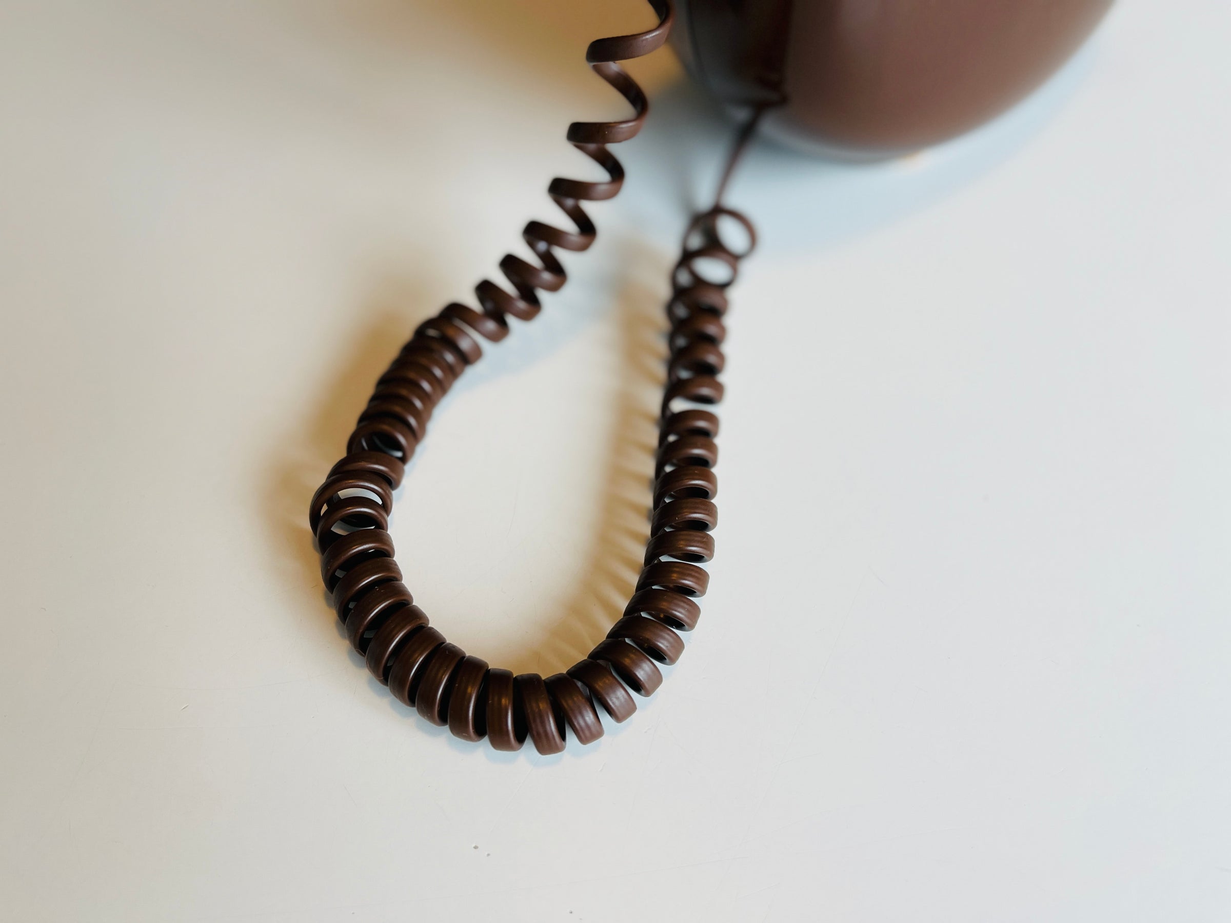 Vintage 1970s Donut Phone by Western Electric Brown Touch Tone